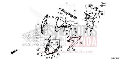 VISIERE DES INSTRUMENTS (1) CB650FAG de 2016